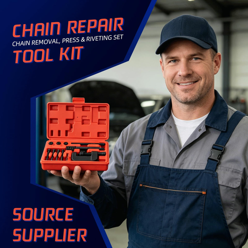 13PCS Motorcycle Chain Breaker Kit with Storage Case F7782