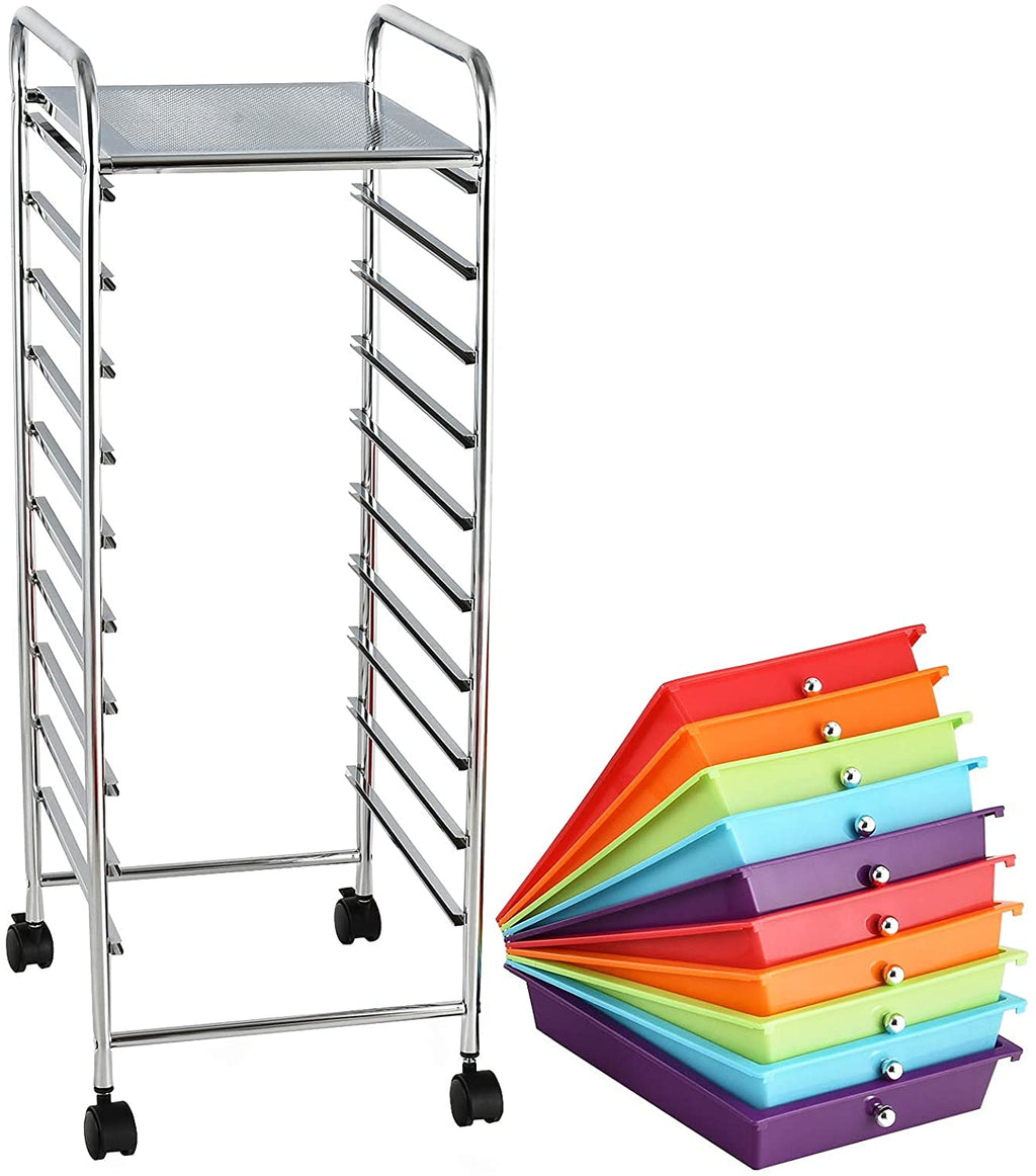 10 Drawer Rolling Storage Organizer Cart I19851