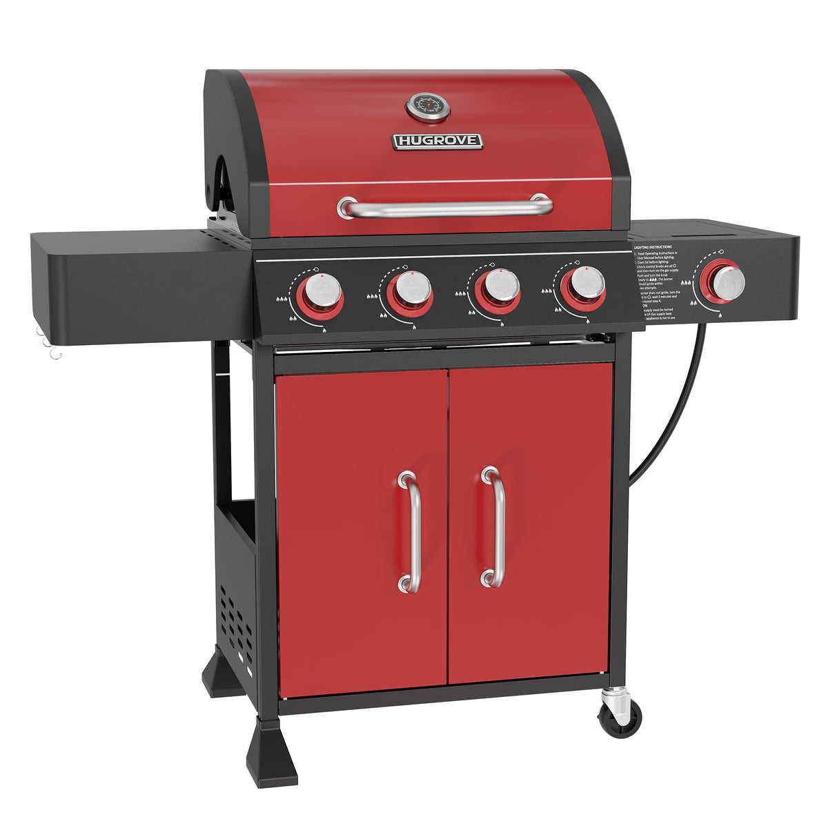4 Burner Propane Gas Grill with Side Burner B741