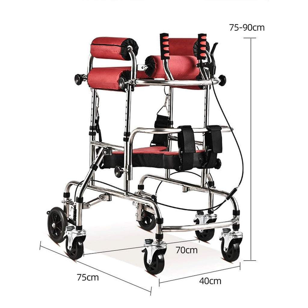 Height Adjustable Kids Upright Walker with Seat X404072