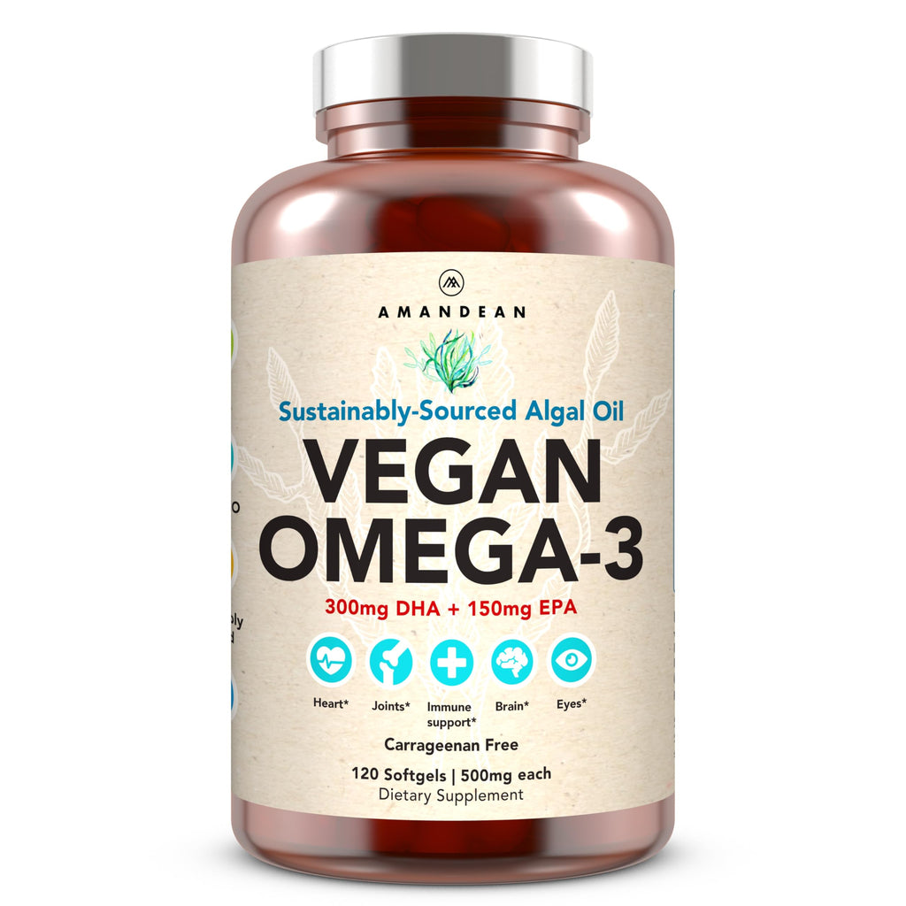 Vegan Omega-3 Algal Oil DHA EPA Softgels, 120ct V808145