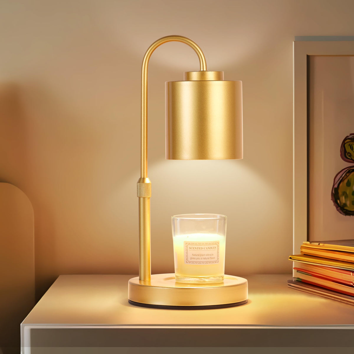Height Adjustable Electric Candle Warmer Lamp with Timer & Dimmer J940036