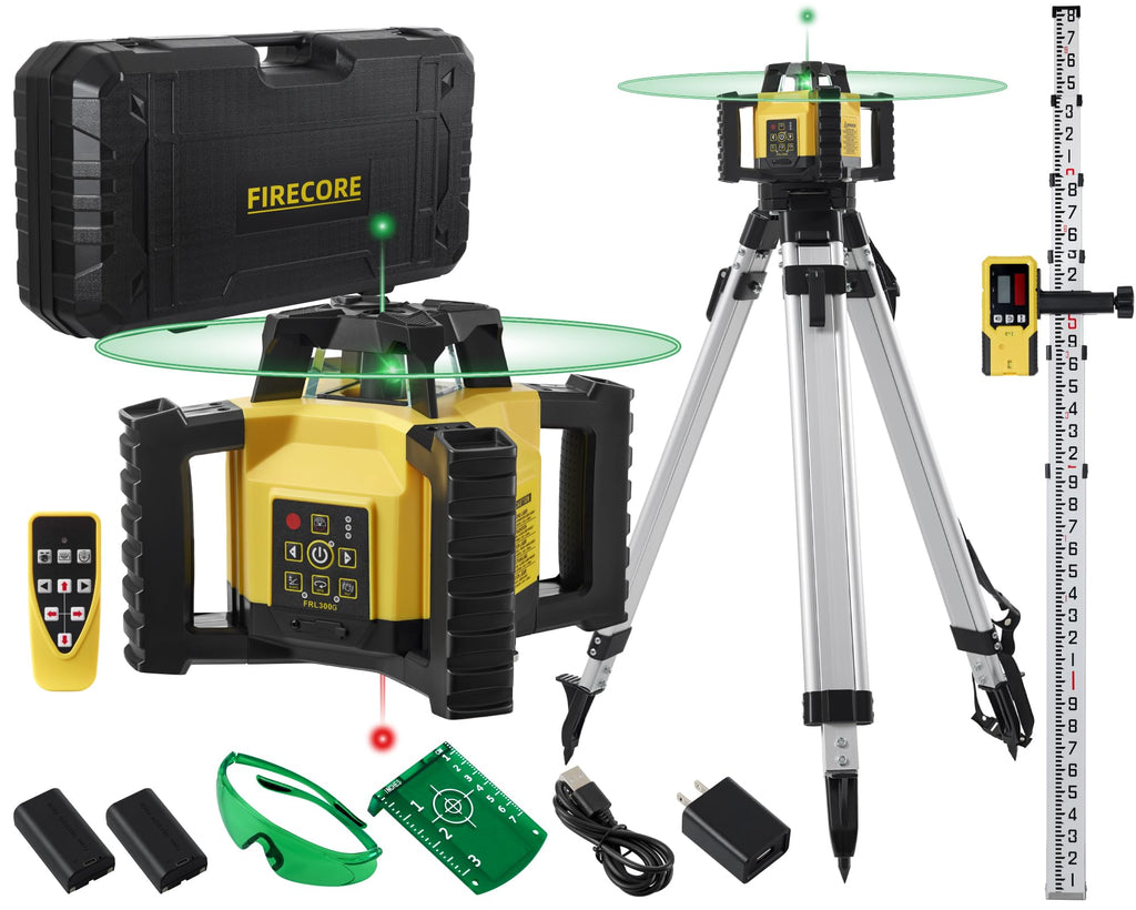 Green Self-Leveling Rotary Laser Level Kit with Tripod O4935