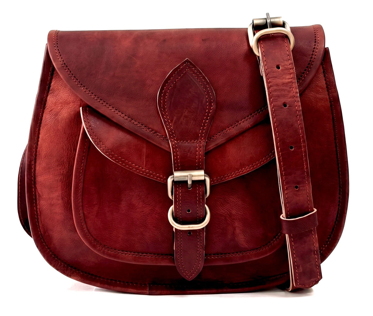 Genuine Leather Crossbody Satchel Bag W167126