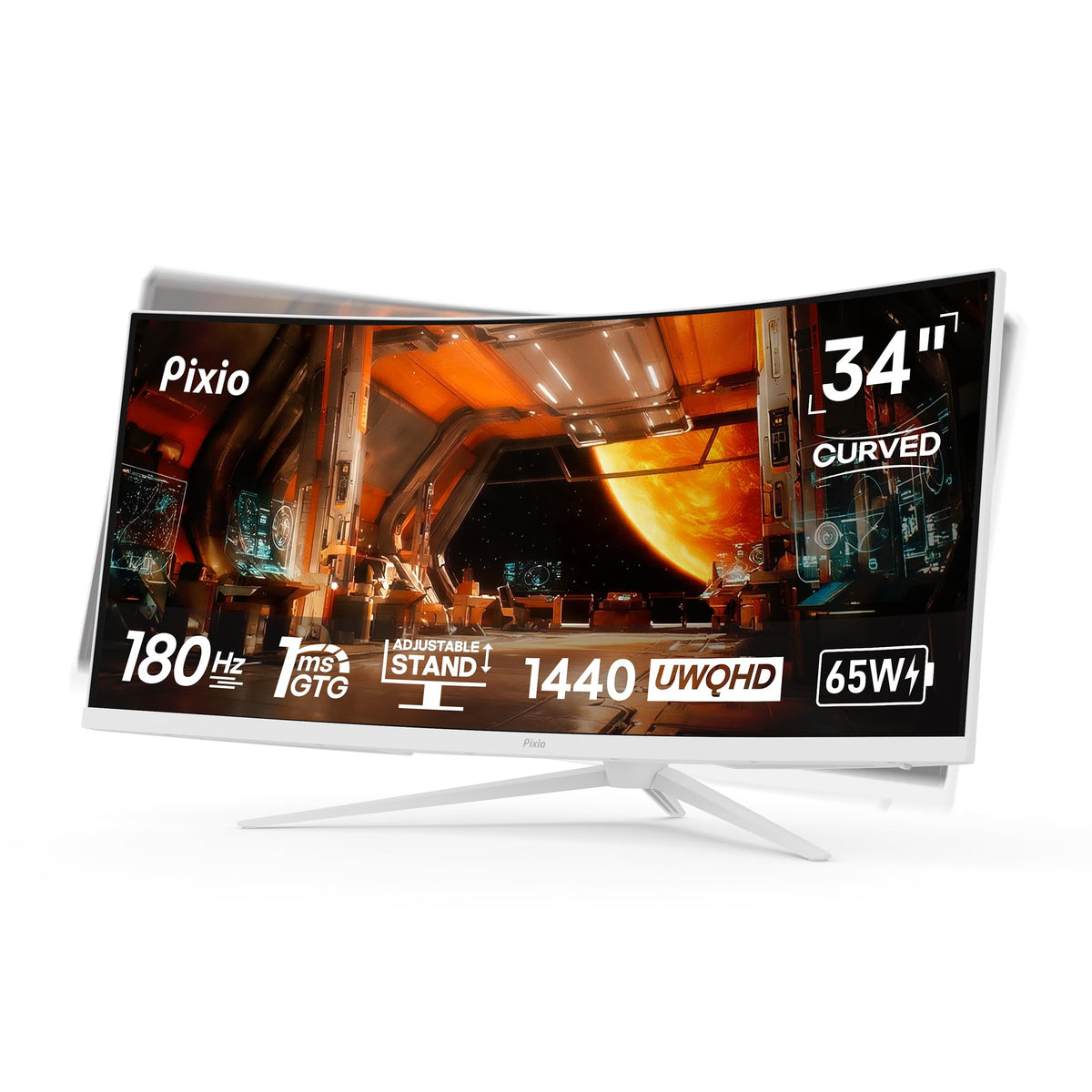 White 34" 180Hz Curved Gaming Monitor L6979