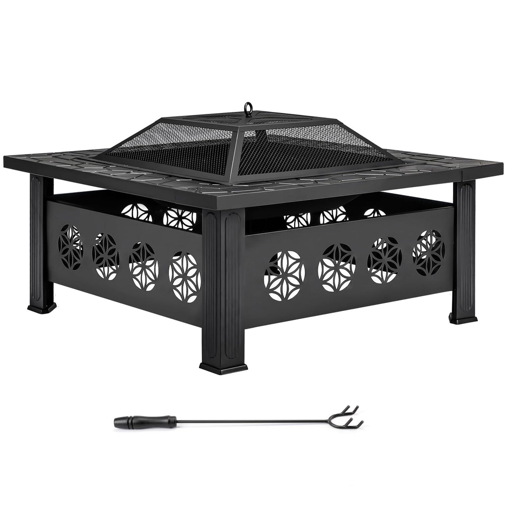 32 Inch Metal Outdoor Fire Pit F853565