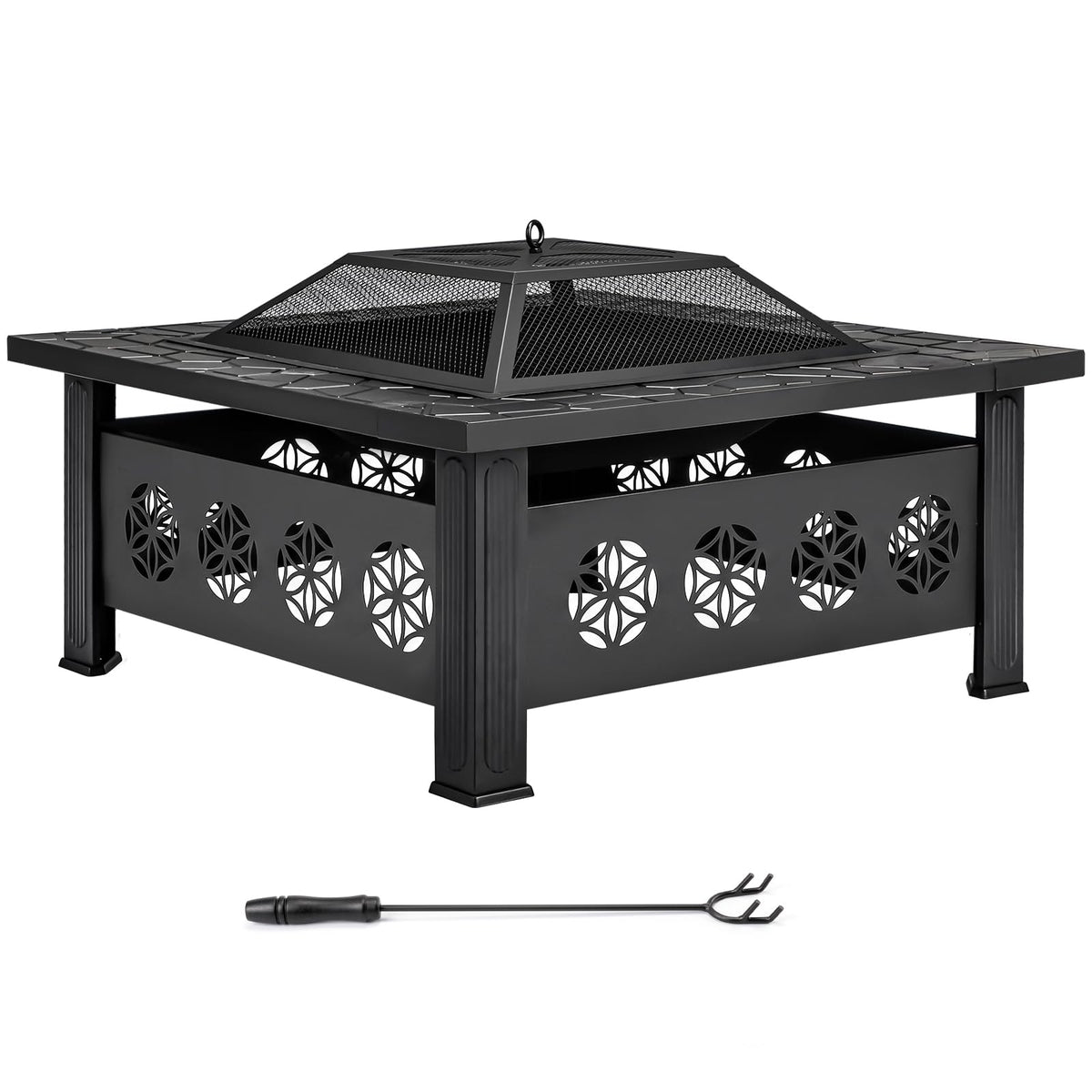 32 Inch Metal Outdoor Fire Pit F853565