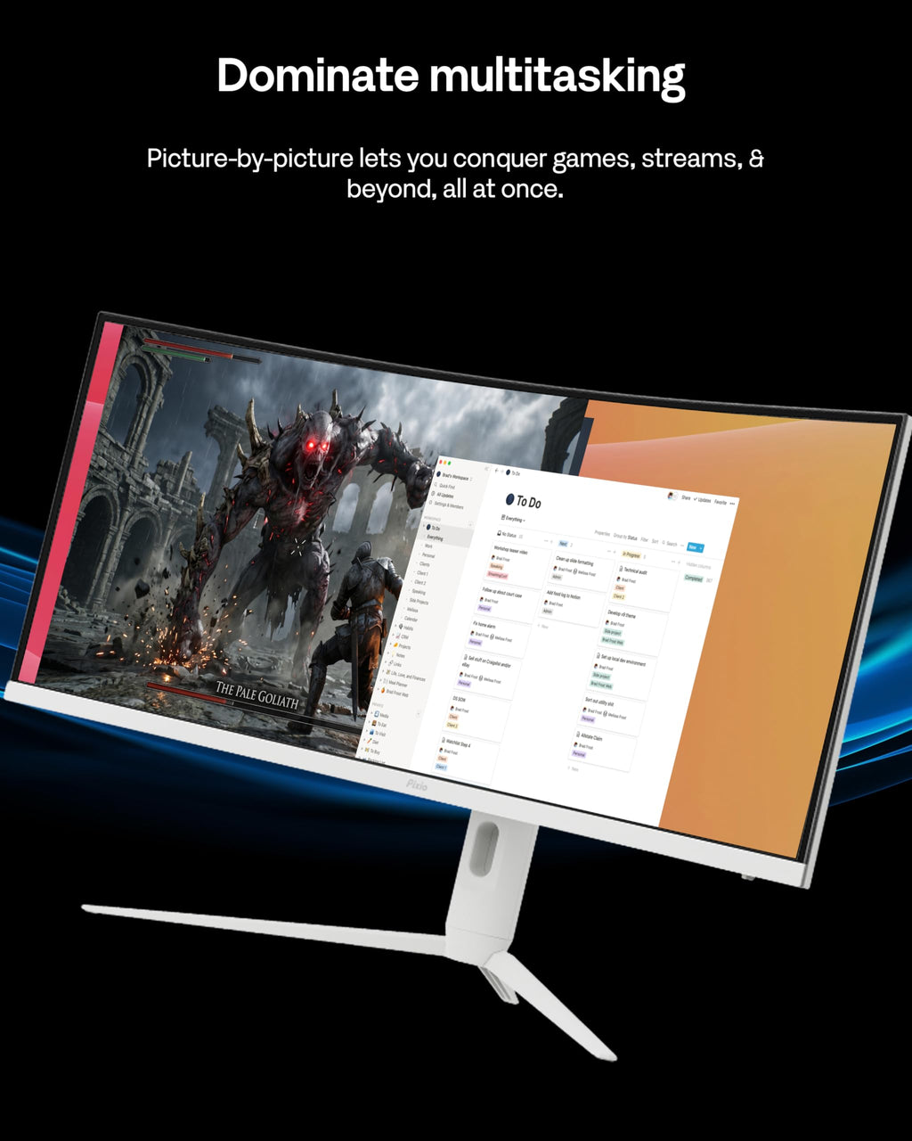 White 34" 180Hz Curved Gaming Monitor L6979