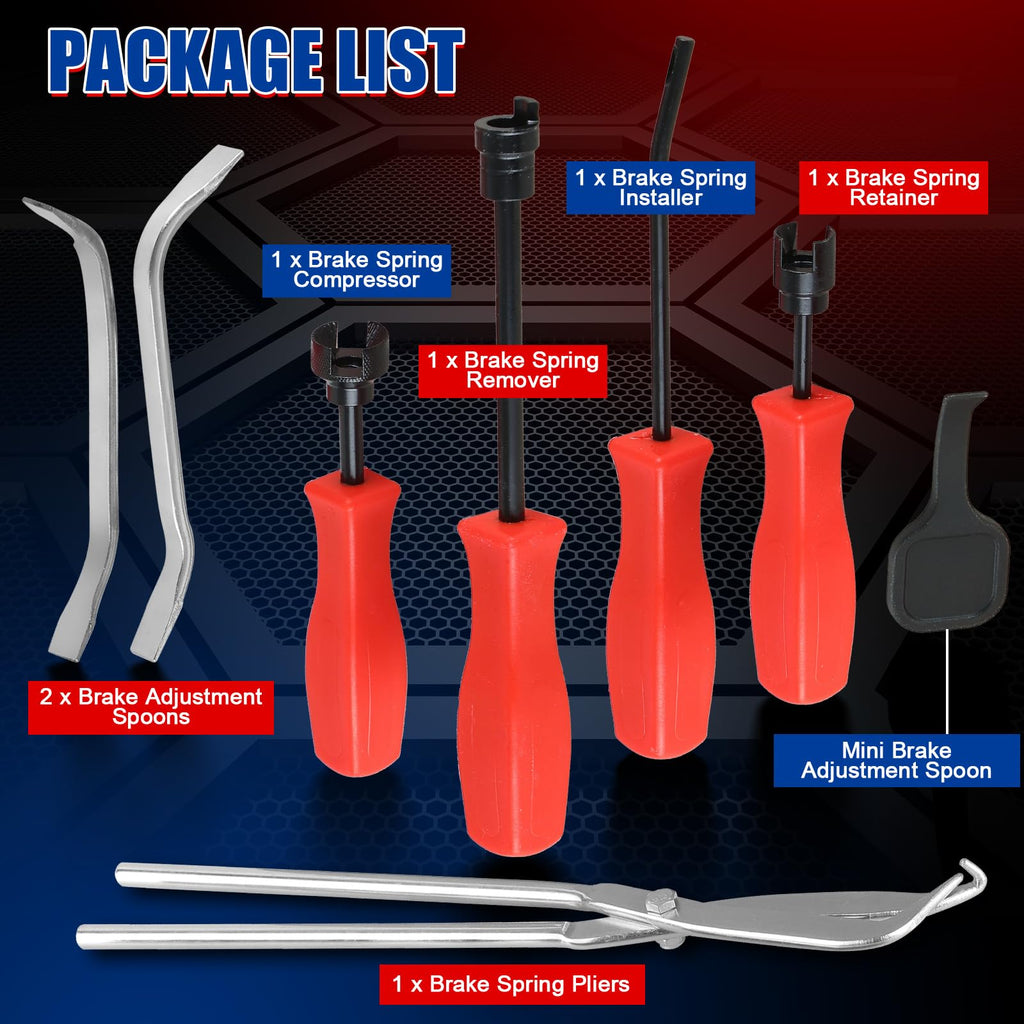 8PCS Drum Brake Tool Kit M781611
