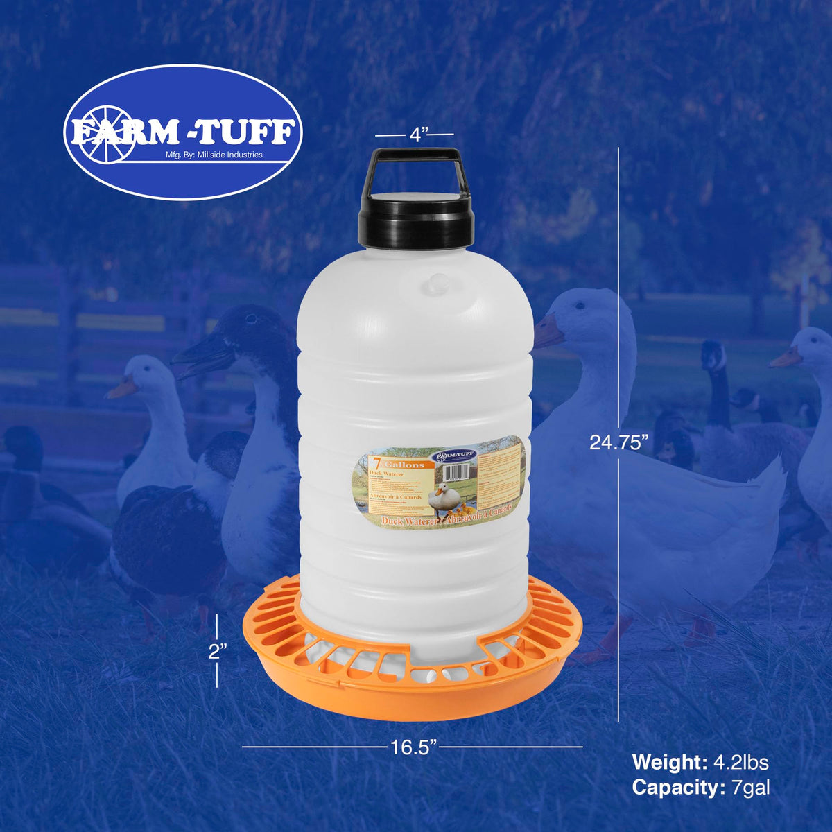 7 Gallon BPA-Free Plastic Poultry Waterer H4214