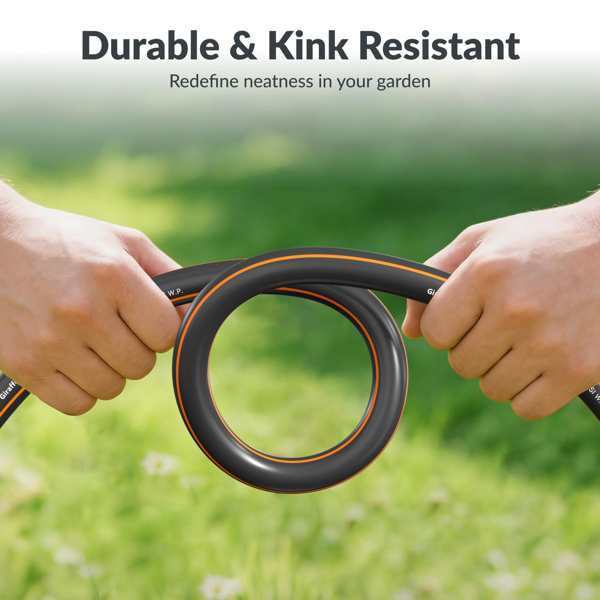 Garden Hose 100ft and Wall-Mount Garden Hose Holder M2898