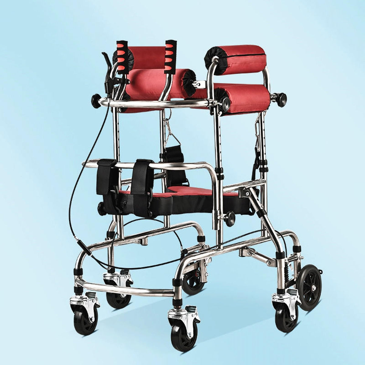 Height Adjustable Kids Upright Walker with Seat X404072