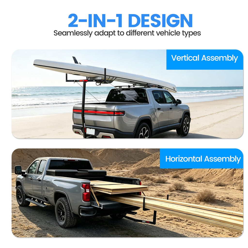 Truck Bed Extender Hitch Mount Extension Rack V50550