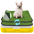 2Pack 18"x14" Artificial Dog Grass Potty Pad with Tray T363131