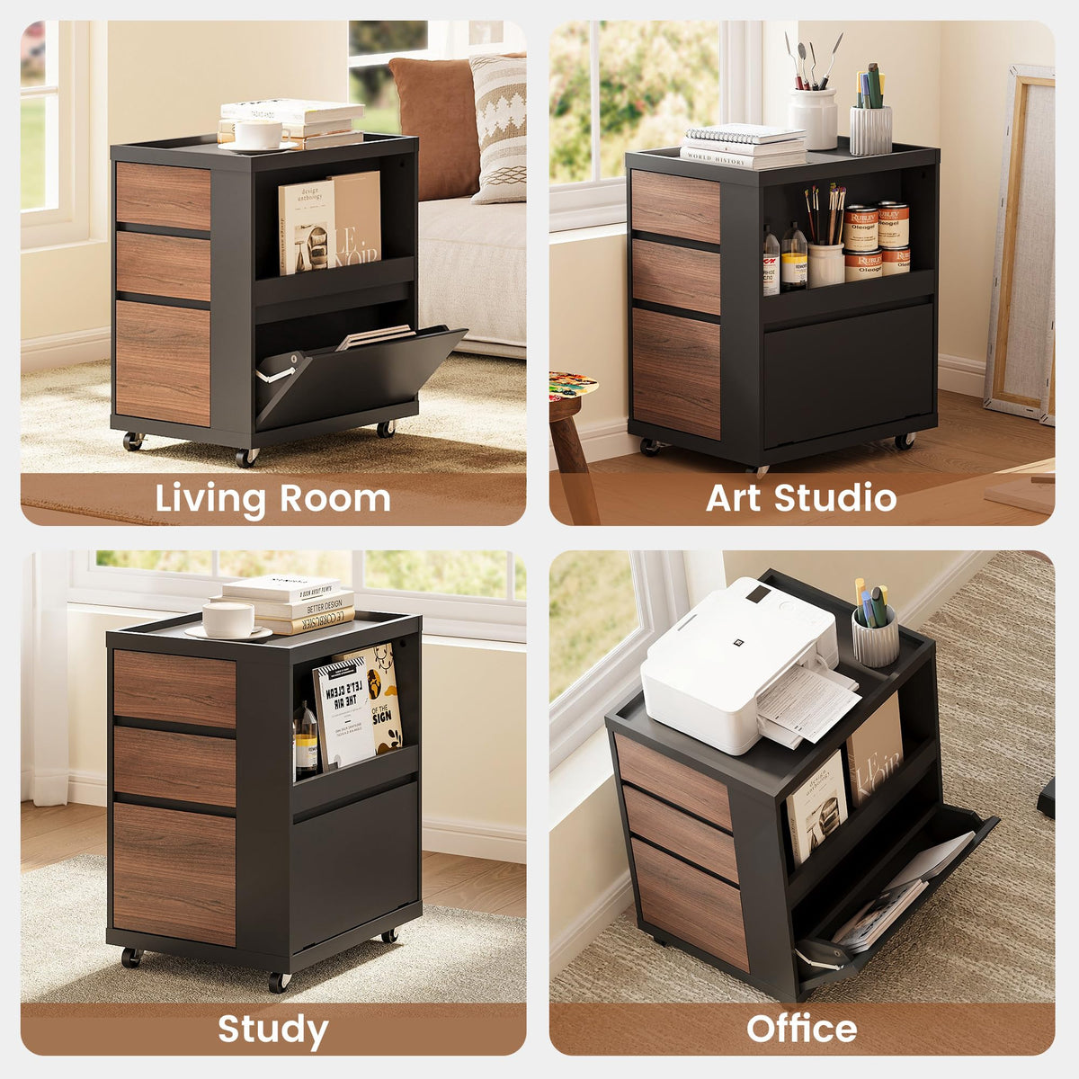 3 Drawer Mobile File Cabinet I505