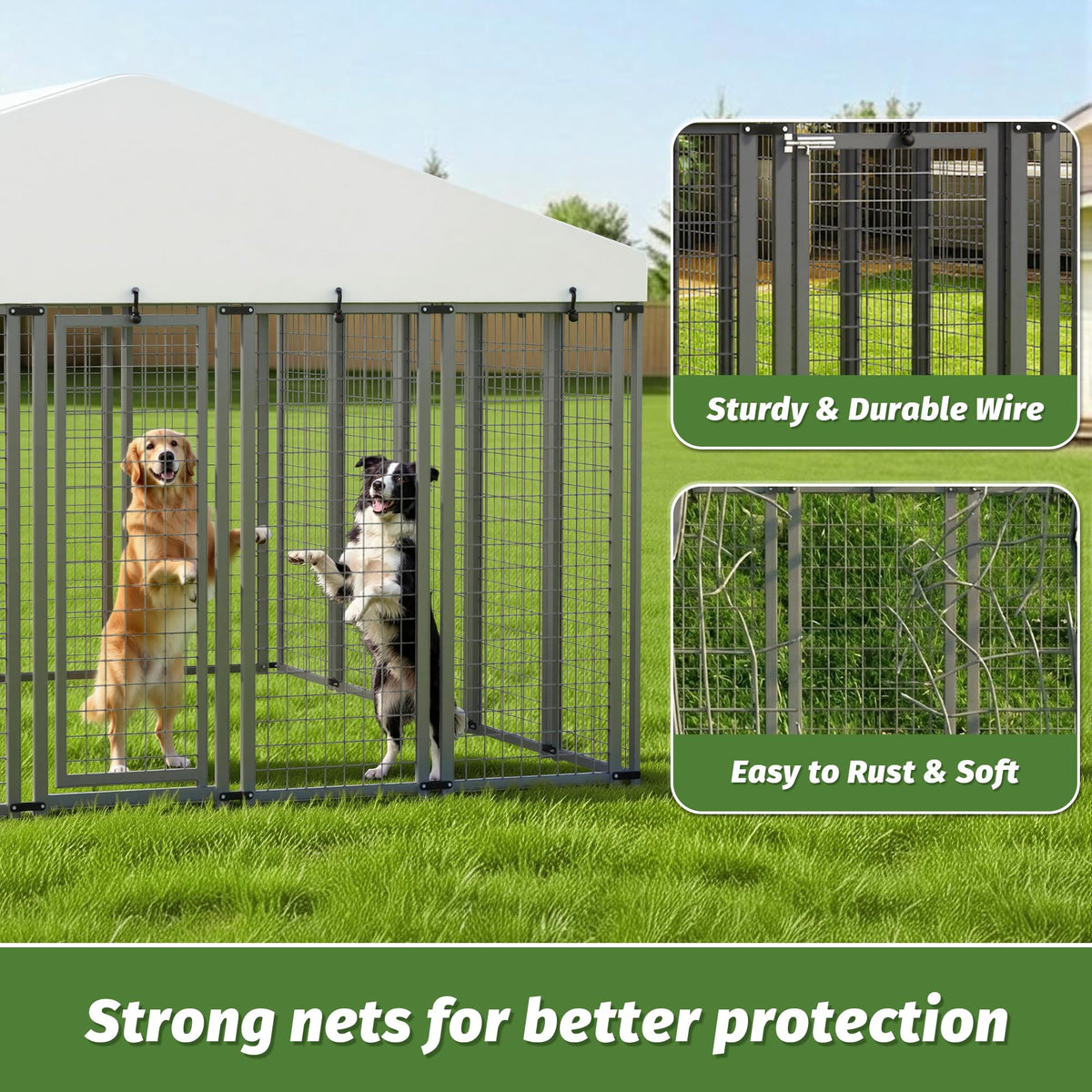 10x10 ft Heavy Duty Outdoor Dog Kennel R12266