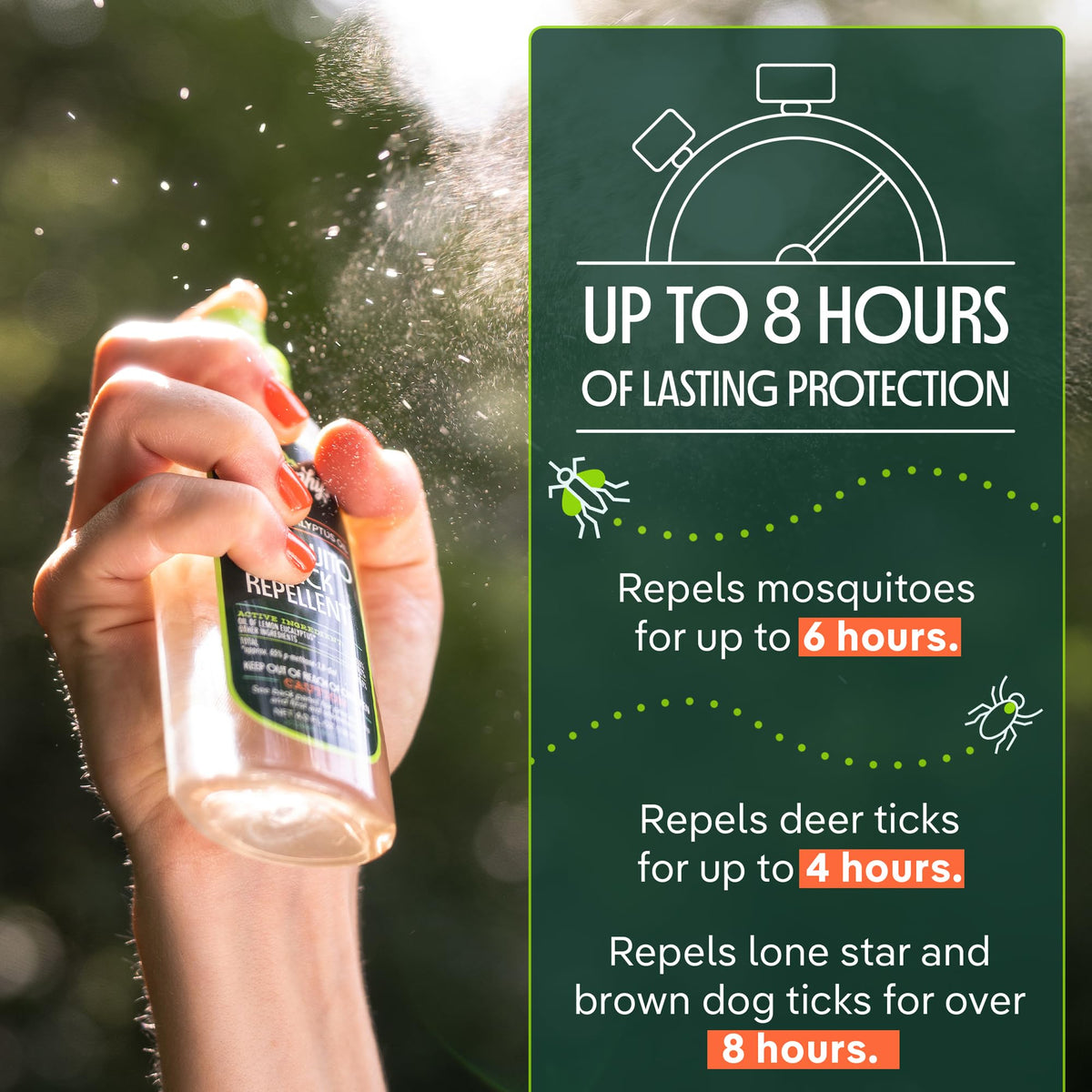 Mosquito & Tick Bug Repellent Spray 4 fl oz Pack of 2 I86960