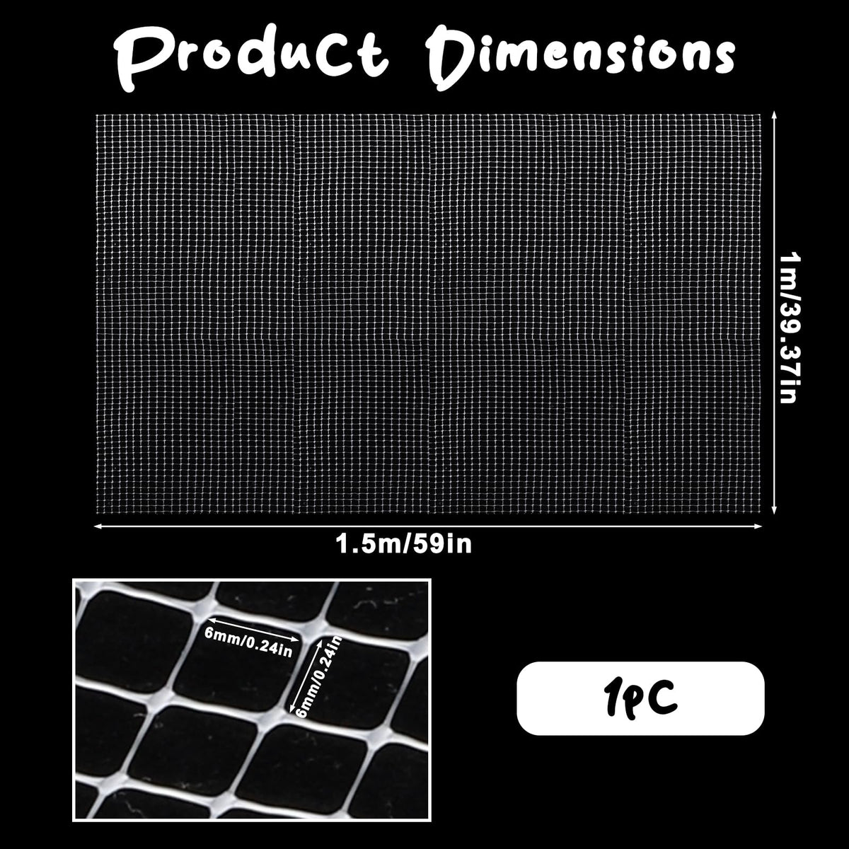 Mesh Netting Aquarium Lid 3.3 x 5 Feet Fish Tank Cover S2695