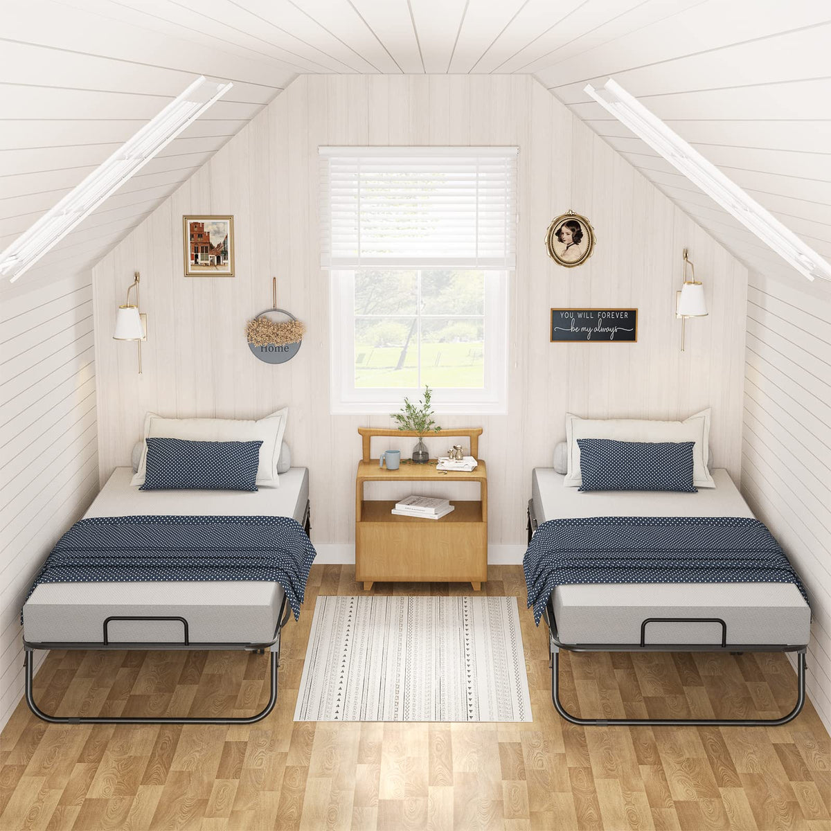 Folding Bed with Mattress Cot Size K5943