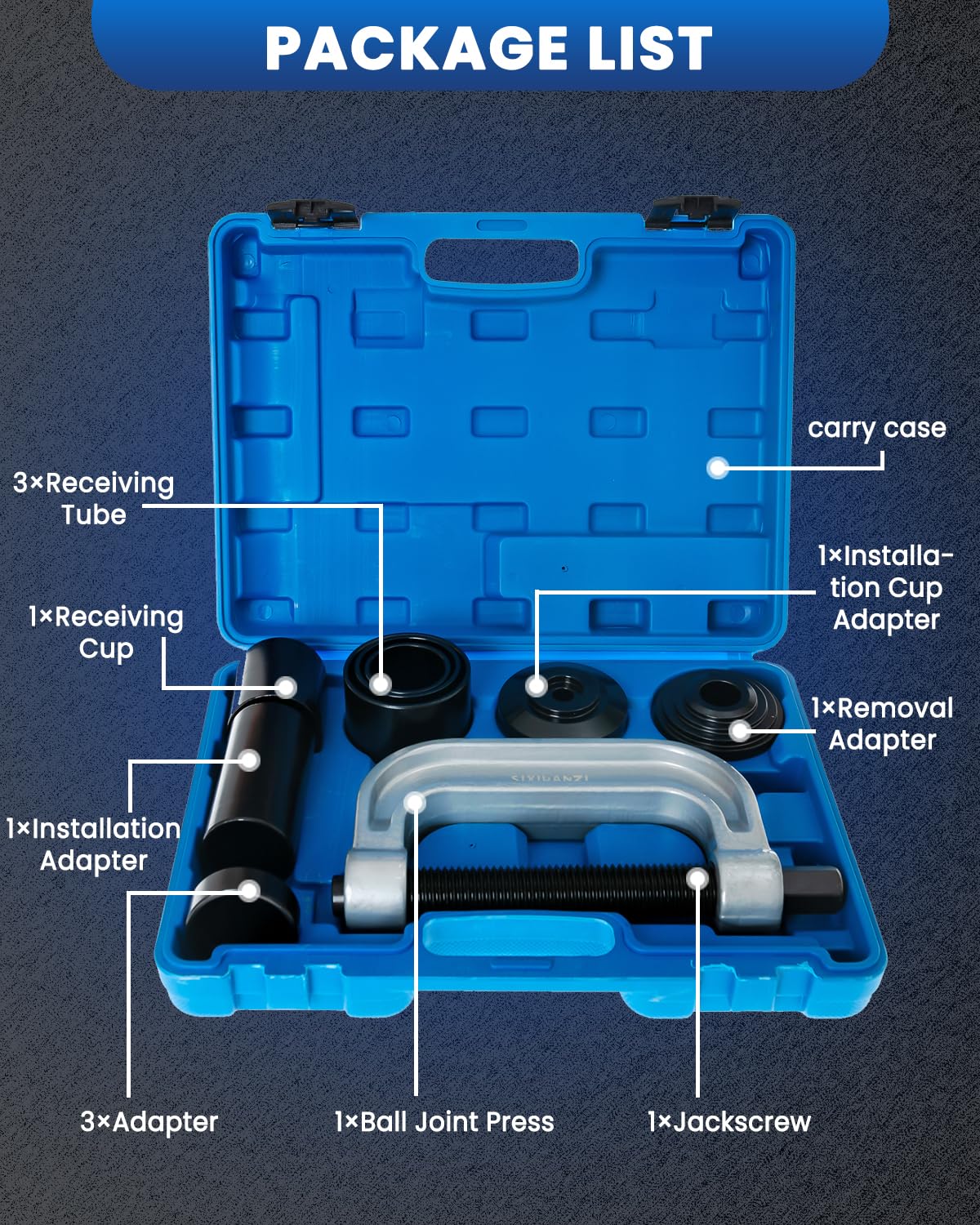 10-Piece Ball Joint Press and Removal Kit V835296