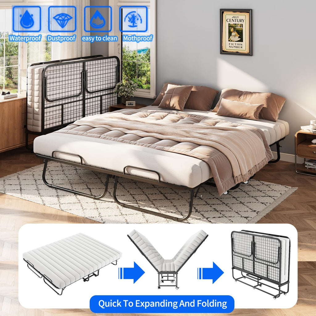 Queen Size Folding Bed with Memory Mattress V5941
