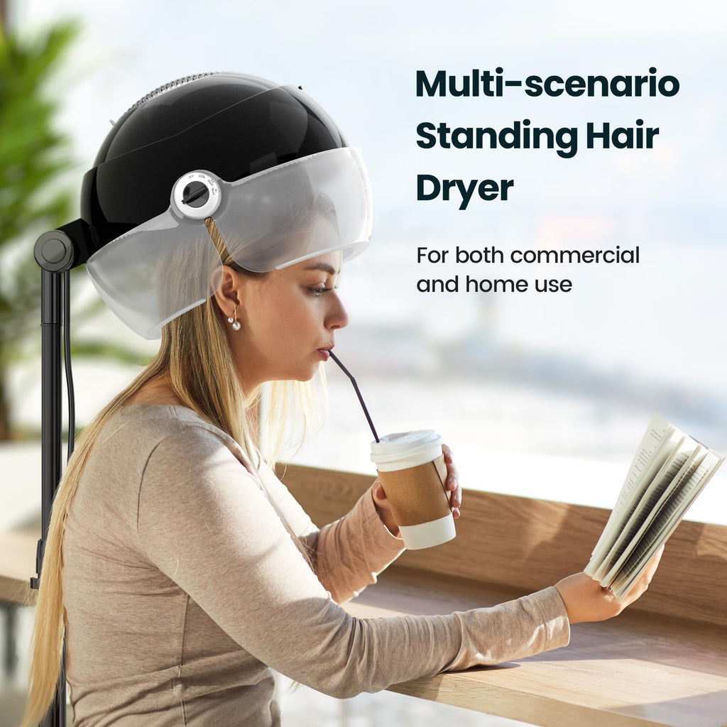 Ionic Hooded Hair Dryer 1875W Gray O32860
