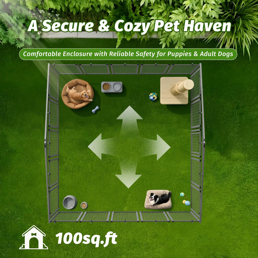 10x10 ft Heavy Duty Outdoor Dog Kennel R12266
