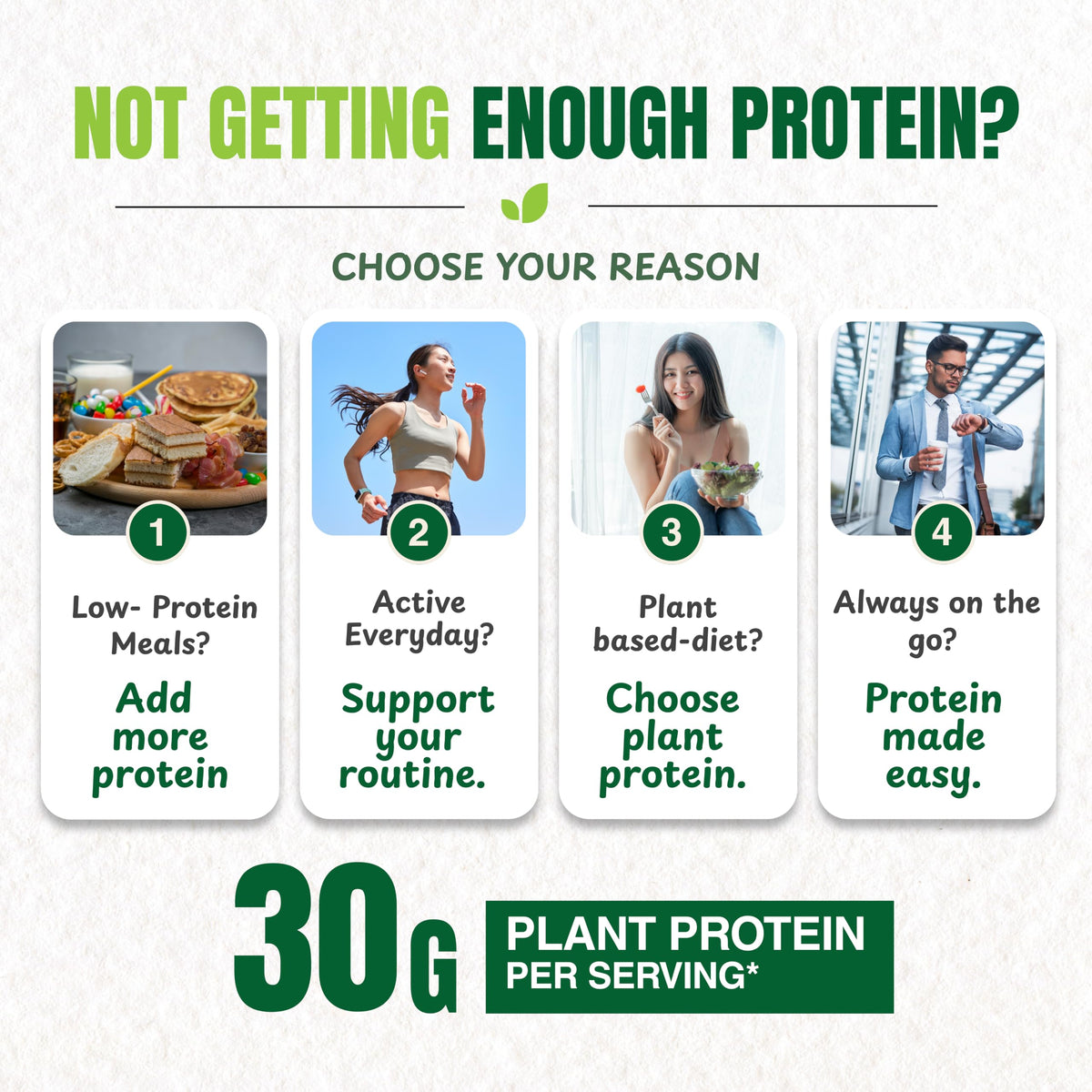 Unflavoured Vegan Protein Powder 34.5 Oz O741