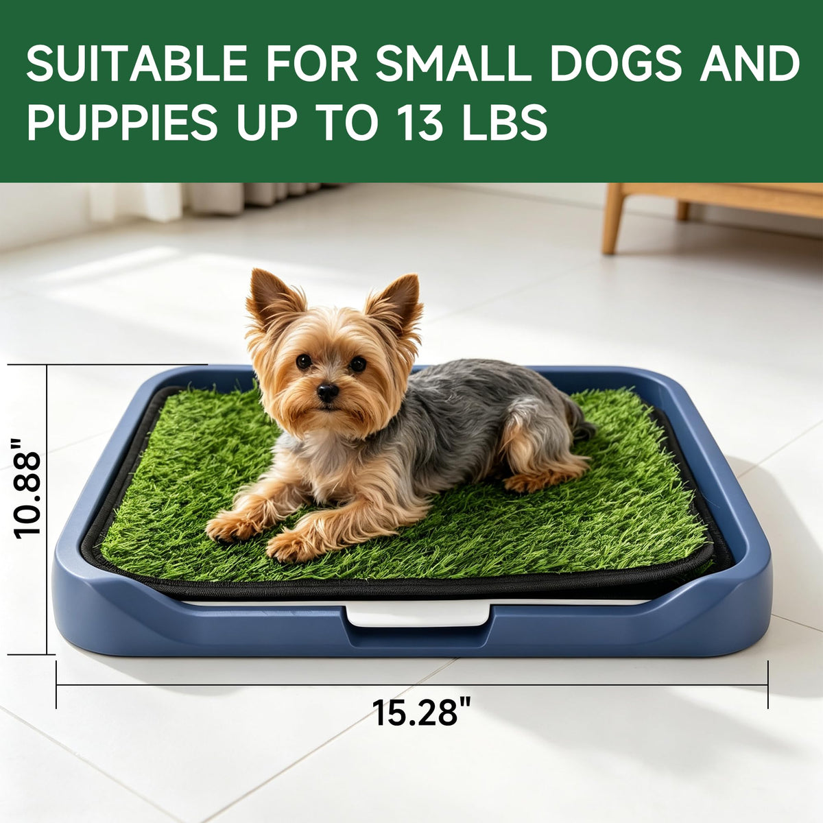 2Pack 18"x14" Artificial Dog Grass Potty Pad with Tray T363131