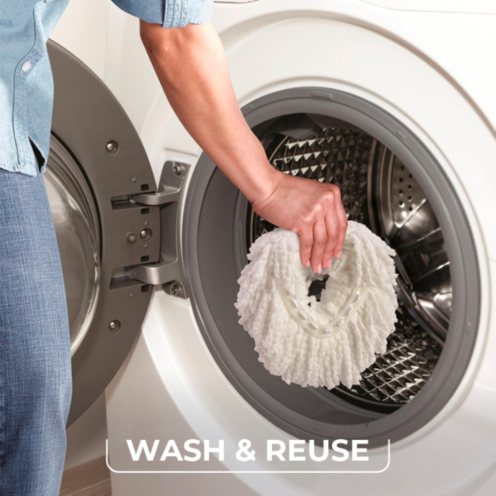 Microfiber Spin Mop & Bucket Floor Cleaning System with 2 Refills A762