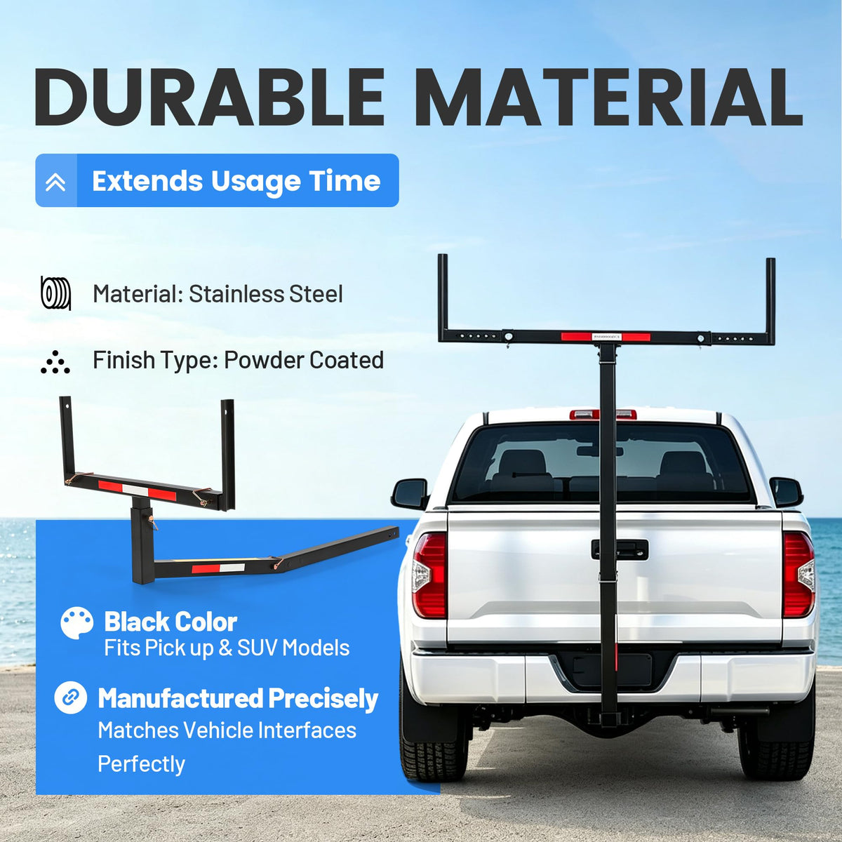 Truck Bed Extender Hitch Mount Extension Rack V50550