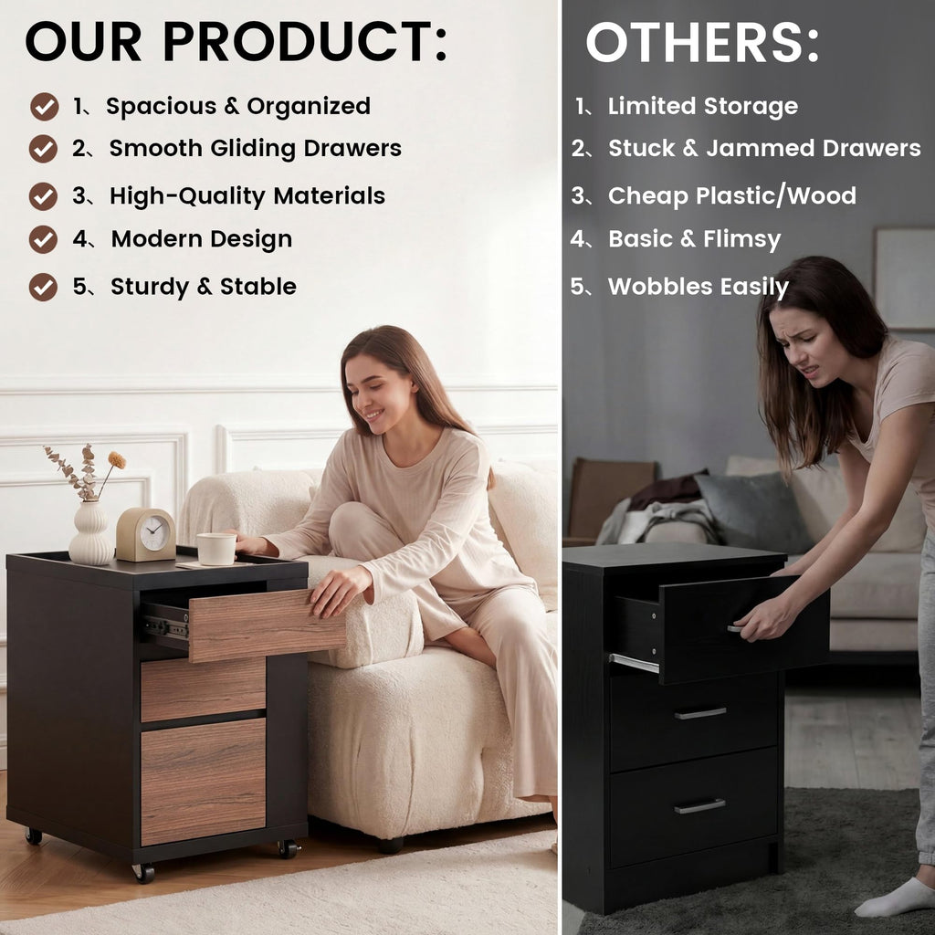 3 Drawer Mobile File Cabinet I505