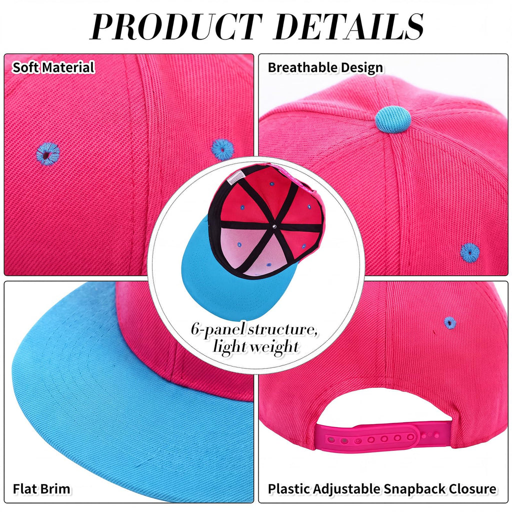 30 Pcs Flat Bill Snapback Hats Bulk Adjustable D589176