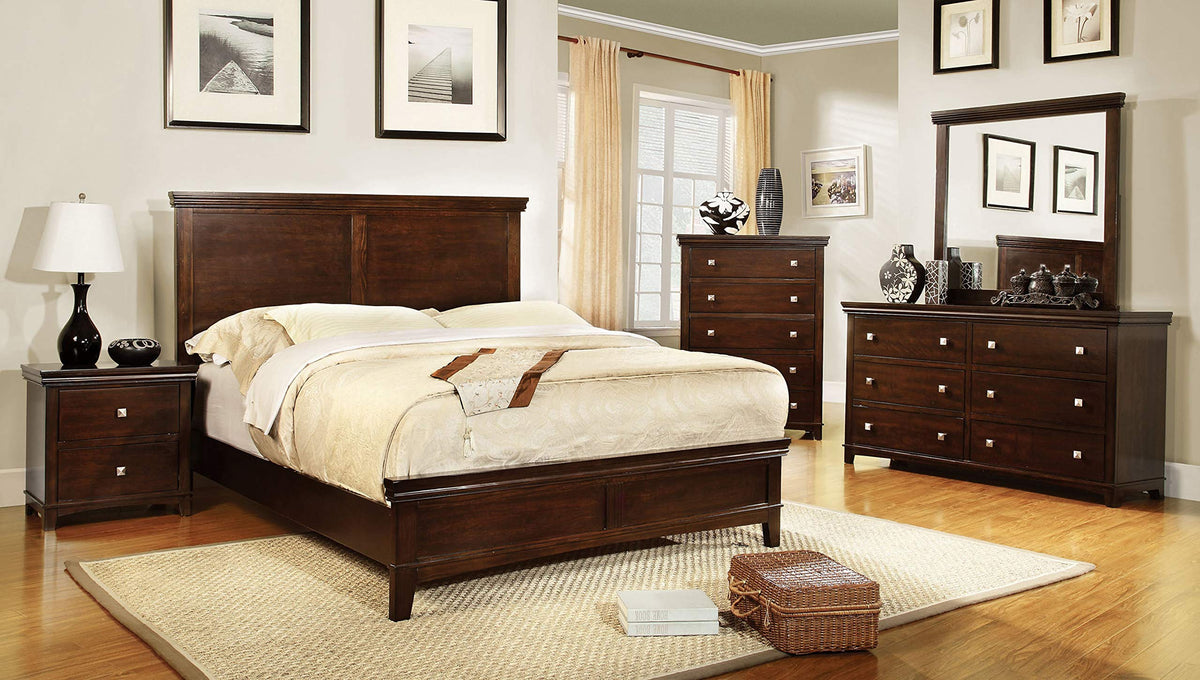 Brown Cherry 3-Piece California King Bedroom Set F313