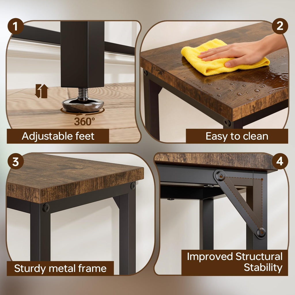 Brown Narrow Console Table S8012