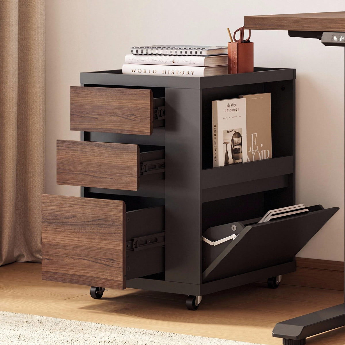 3 Drawer Mobile File Cabinet I505