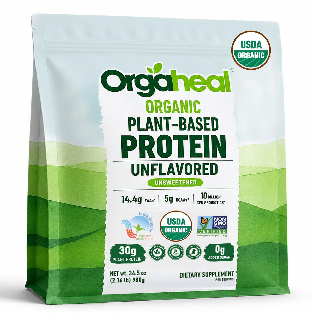 Unflavoured Vegan Protein Powder 34.5 Oz O741