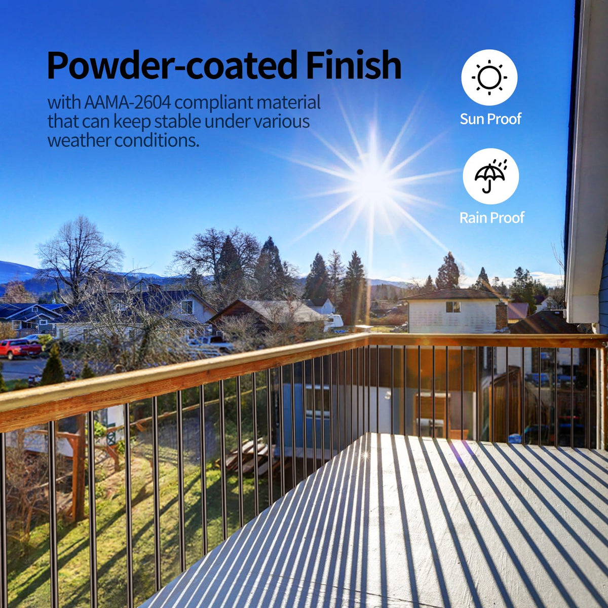 101 Pack 26" x 3/4" Black Round Aluminum Balusters T95114