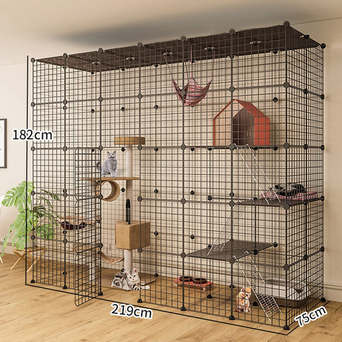 Metal Wire Small Animal Cage 219 * 75 * 182cm H6002