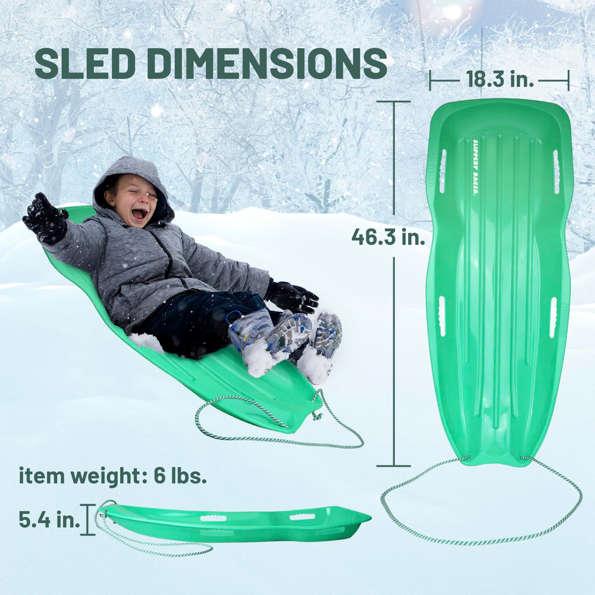 Downhill Toboggan Snow Sled B8427