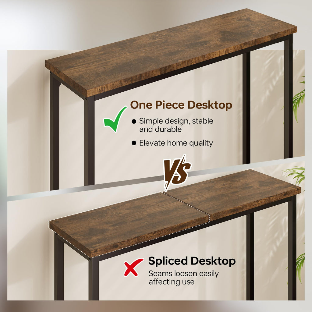 Brown Narrow Console Table S8012