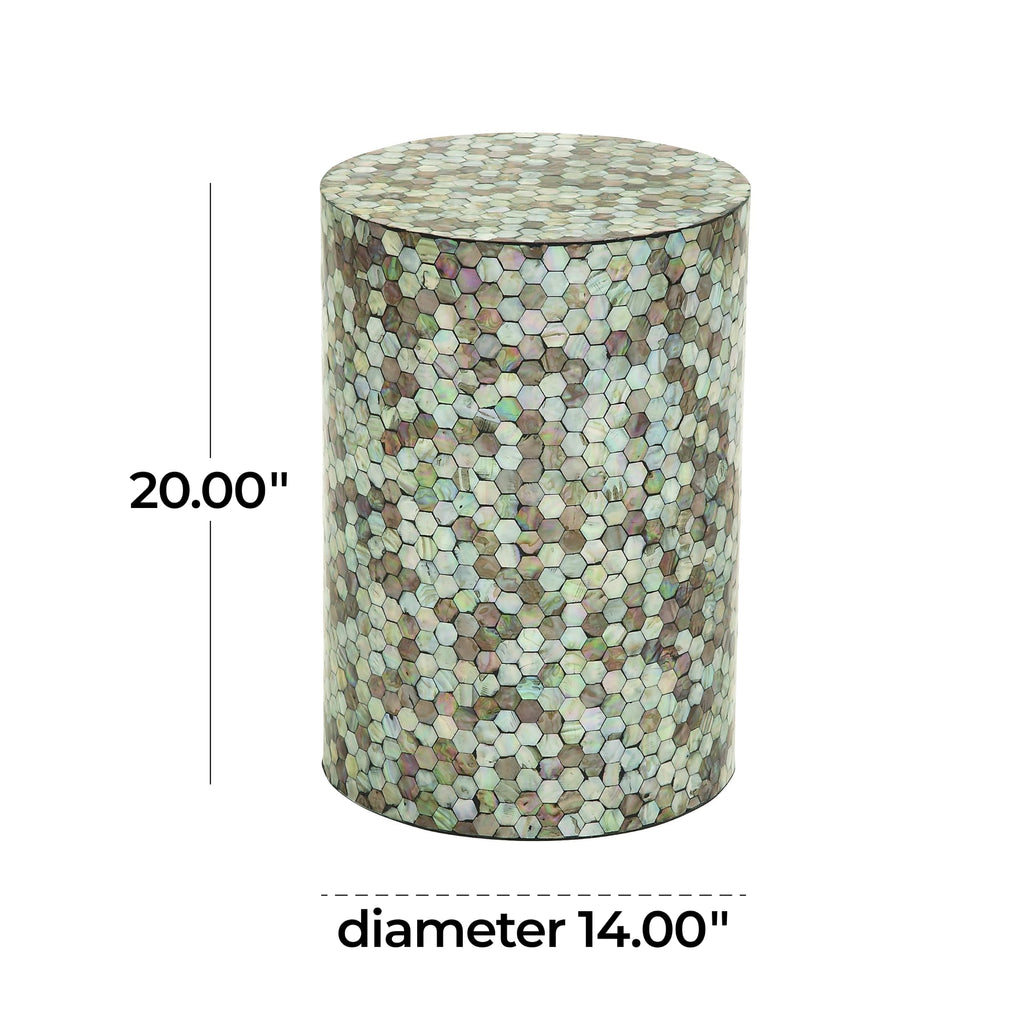 14" x 14" x 20" Multi Colored Mosaic Side Table J791710