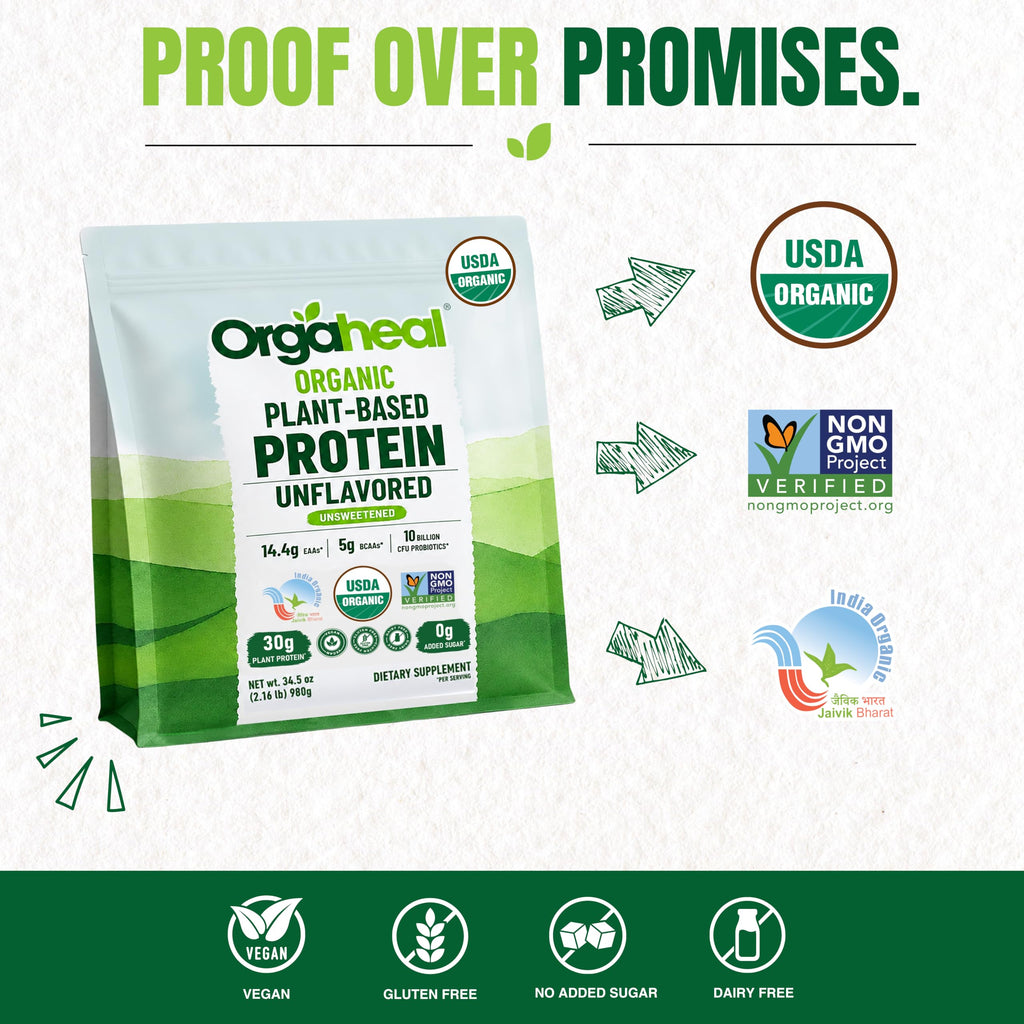 Unflavoured Vegan Protein Powder 34.5 Oz O741
