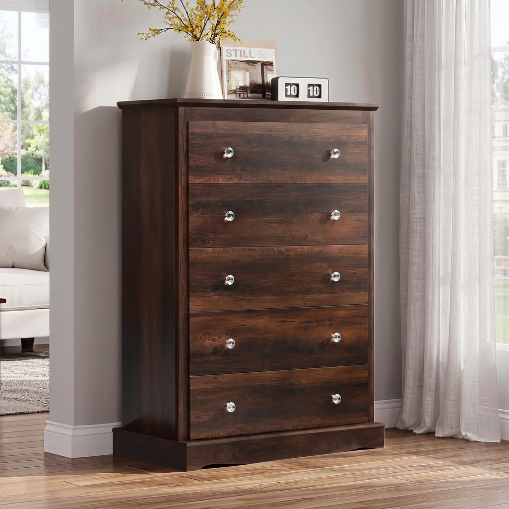 5 Drawer Rustic Brown Dresser A96204