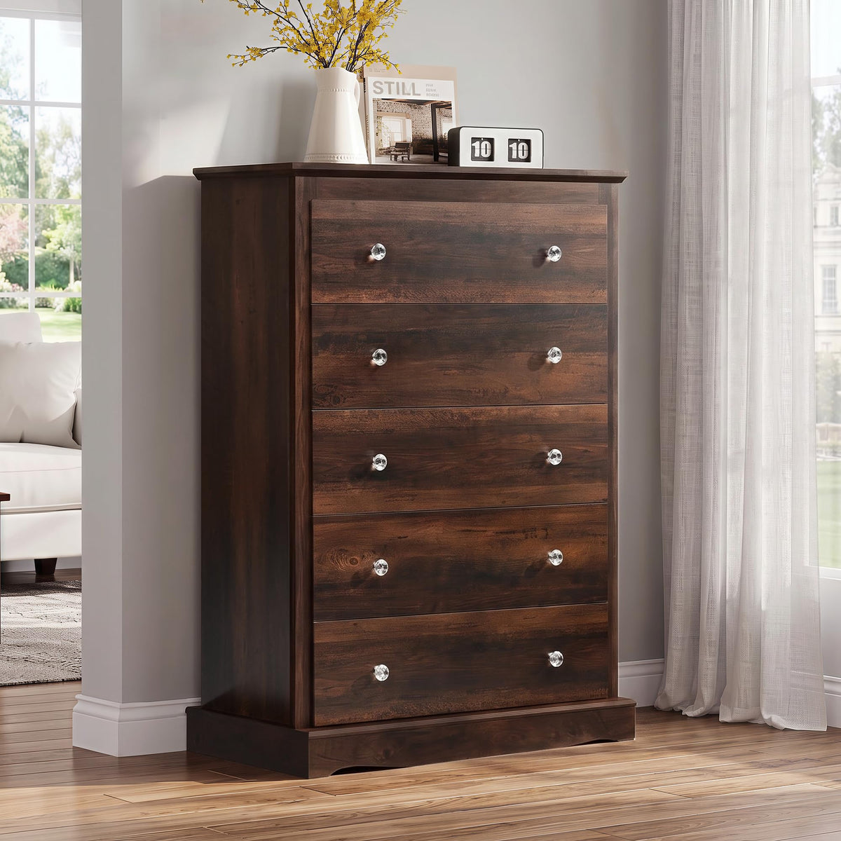 5 Drawer Rustic Brown Dresser A96204
