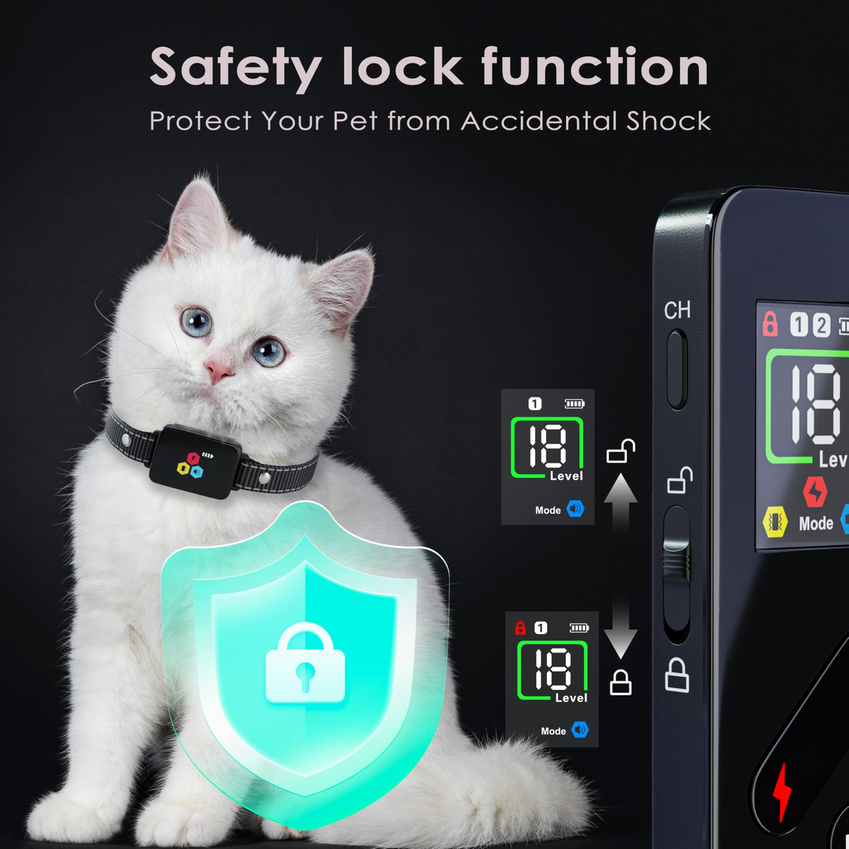 Remote Electric Cat Training Collar 3300FT IP67 Waterproof K866988