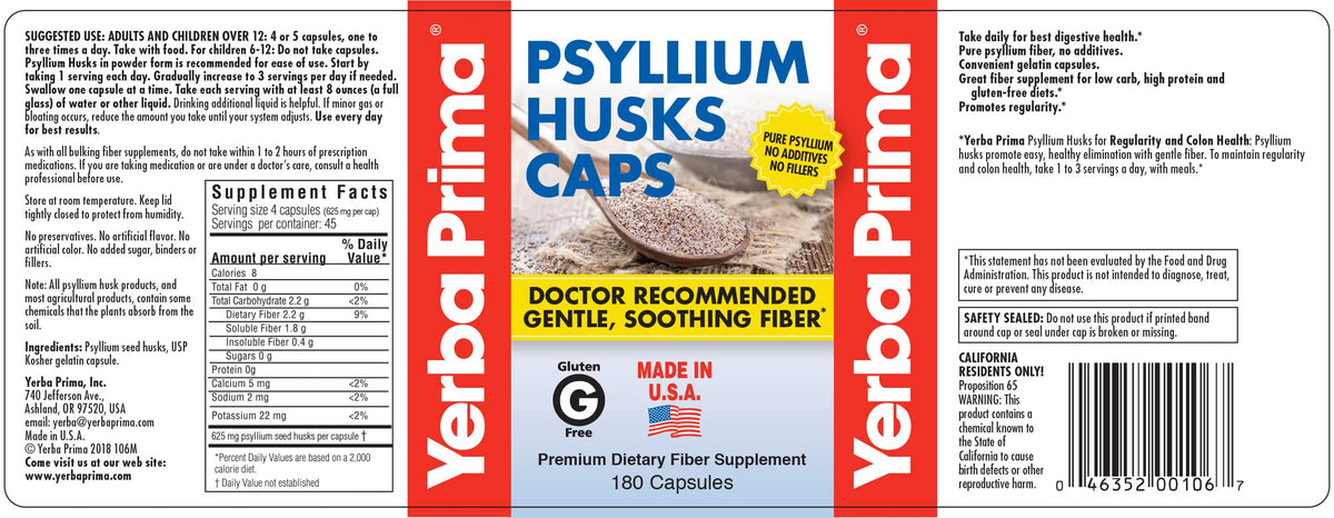 Psyllium Husks Caps 180 Capsules Pack of 2 A93892