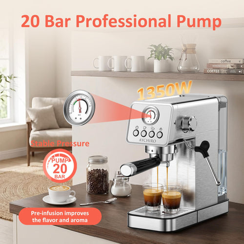 20 Bar Espresso Machine with Steam Wand K3065