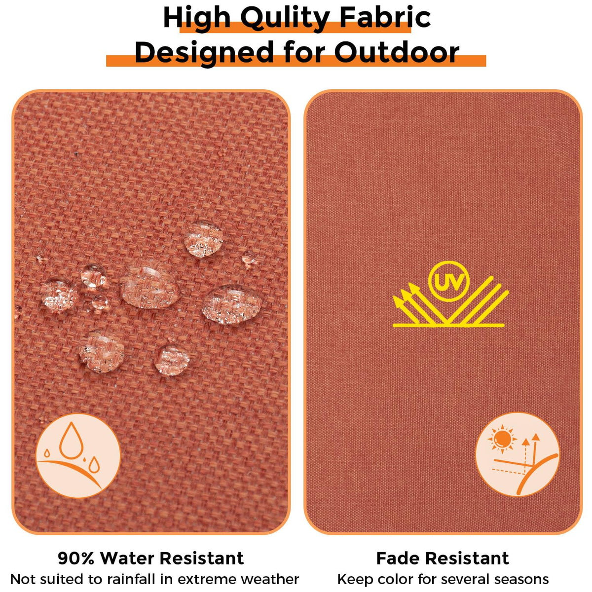 Water Repellent Cushion Cover 2 Pack 24x22x4 Inch T228