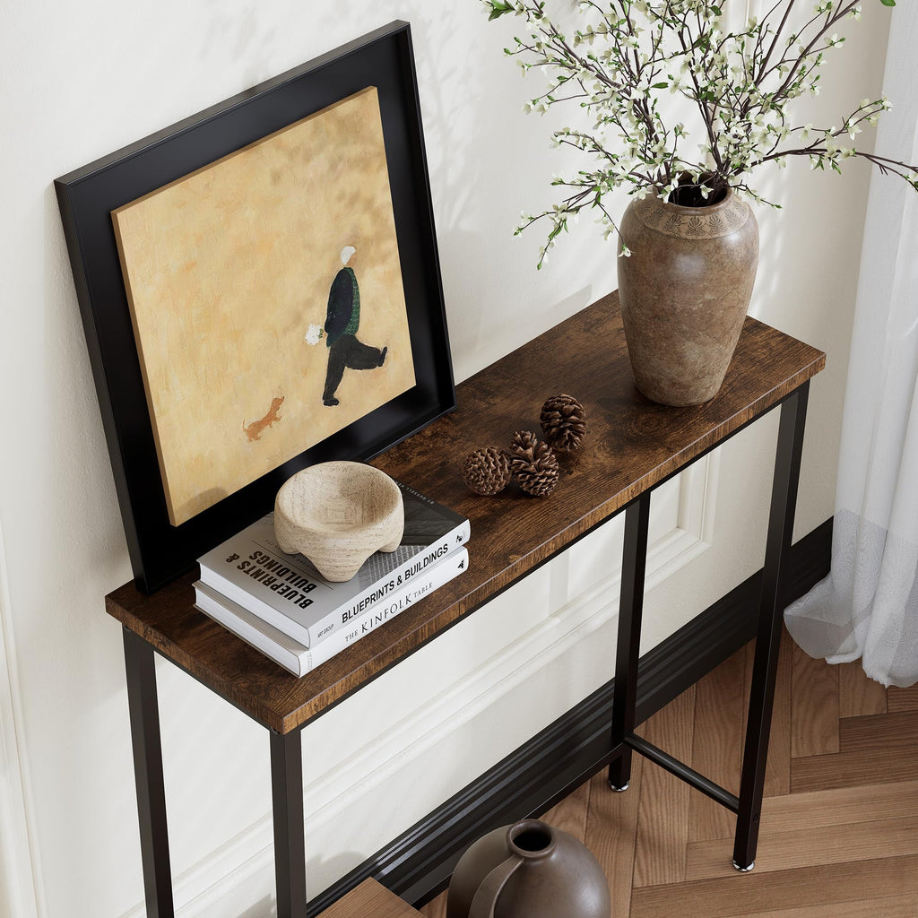 Brown Narrow Console Table S8012